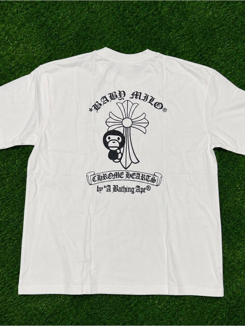 BABY MILO x Chrome Hearts White Graphic Tee